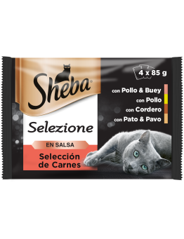 Sheba Comida Húmeda Selección de Carnes para Gatos
