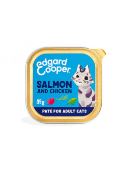 Tarrina para gatos adultos de salmão, frango e Albahaca Edgard & Cooper 0.99€ - 1