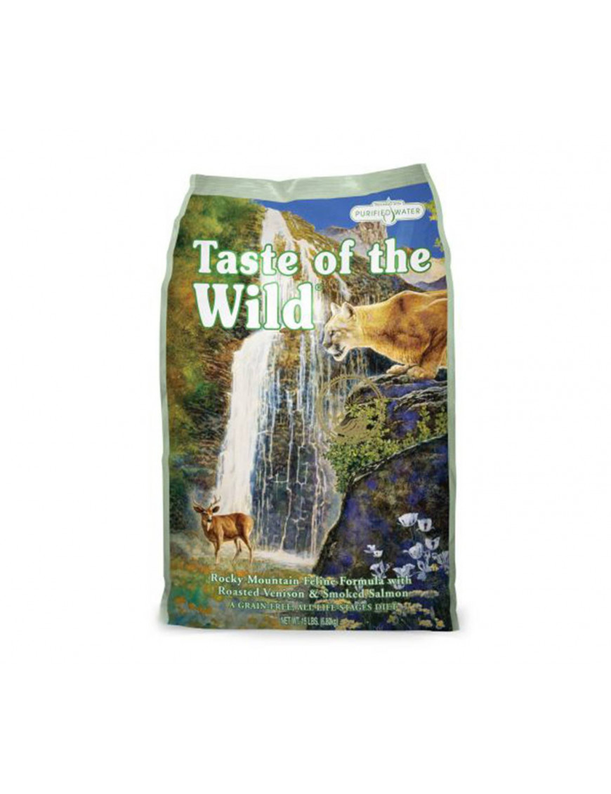 Alimentação para gato adulto Rocky Mountain com Venado Asado e salmão fumado Taste of the Wild 71.09998€ - 1