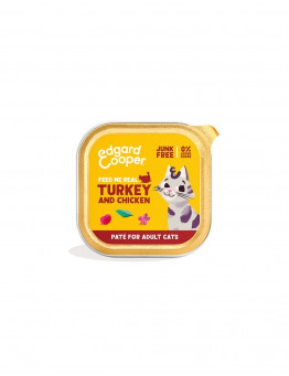 Tarrina Húmeda para Gatos Adultos con Pavo y Pollo Edgard & Cooper 1.95€ - 1